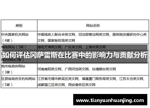 如何评估冈萨雷斯在比赛中的影响力与贡献分析